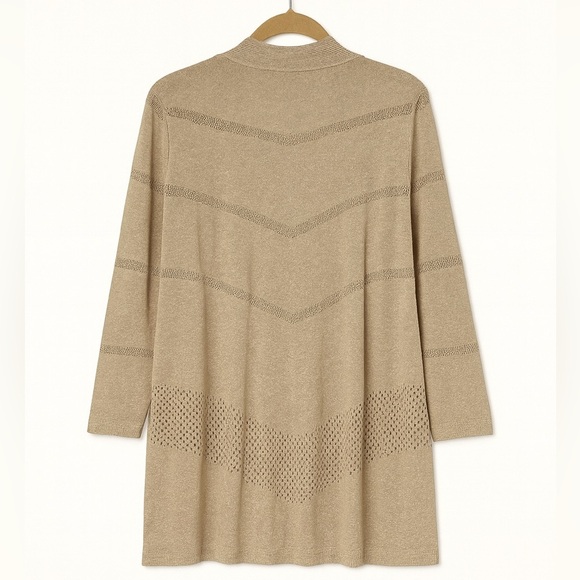 NWT Chico’s Metallic Knit Tank & Open Front Cardigan Holiday Party Sweater Set M - Picture 3 of 12